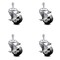Service Caster 3.5 Inch Phenolic Wheel Swivel 10mm Threaded Stem Caster Set with Brake SCC SCC-TS20S3514-PHR-TLB-M1015-4 - alternate 1